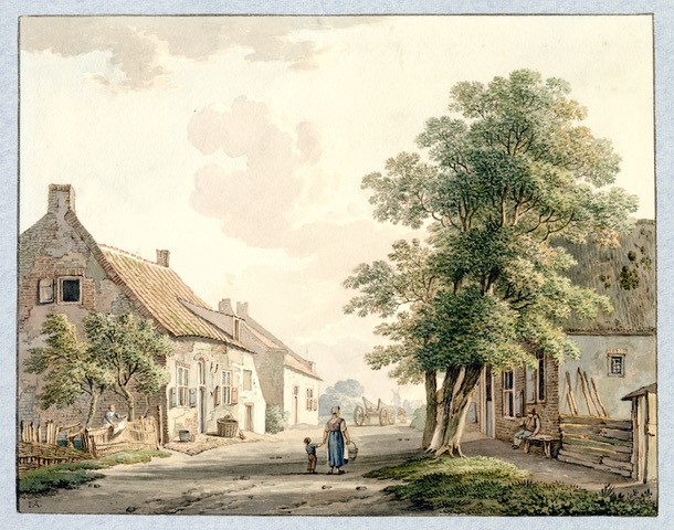 abstederdijk 1826 gravure jan apeldoorn hua
